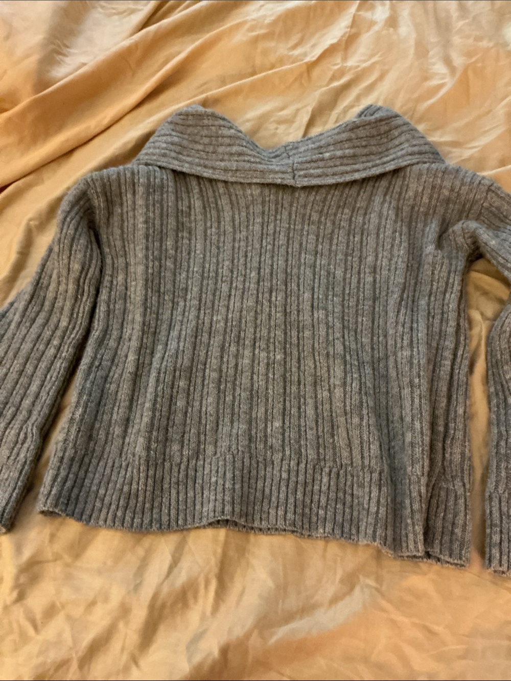 Princess Polly Grey Ribbed Off-Shoulder Sweater - Picture 5 of 5
